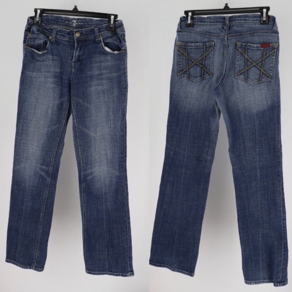 7 For All Mankind Women's Crop Jeans Blue Size 28